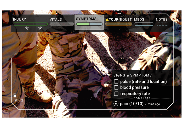 CAPTURE AR interface
